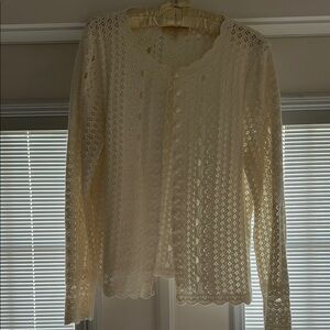 Sezane Noelie Crochet Cardigan